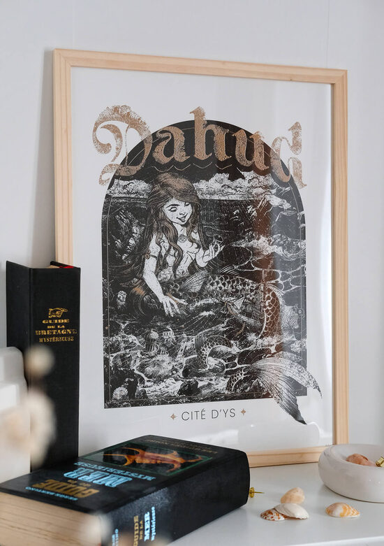 Sirène Dahud - Gardienne de la cité d'YS - 30x40 Gold